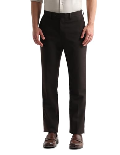 Arrow Men's Regular Pants (ARAKTR2028_Dark Brown