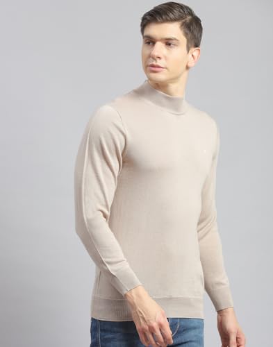 Monte Carlo Shell Solid T Neck Pullover | Warm Woolen Pullover for Men | Soft Comfortable Knitted Winter Wear Sweater for Men's