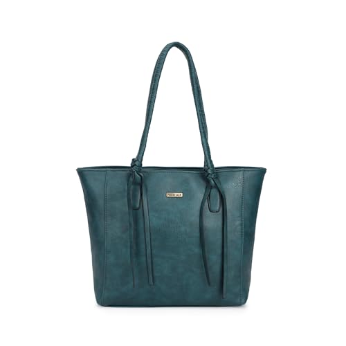 Fastrack Premium Leather Tote Bag for Women, Ladies and Girls | Structured Spacious Tote Bag for Work, Office and College