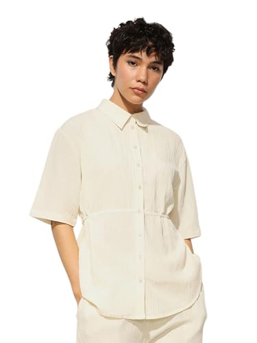 ONLY Women's Oversized Cream Shirt