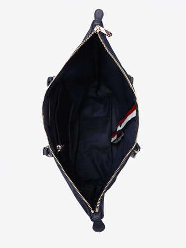 Tommy Hilfiger Solid Blue Nylon Tote Bag