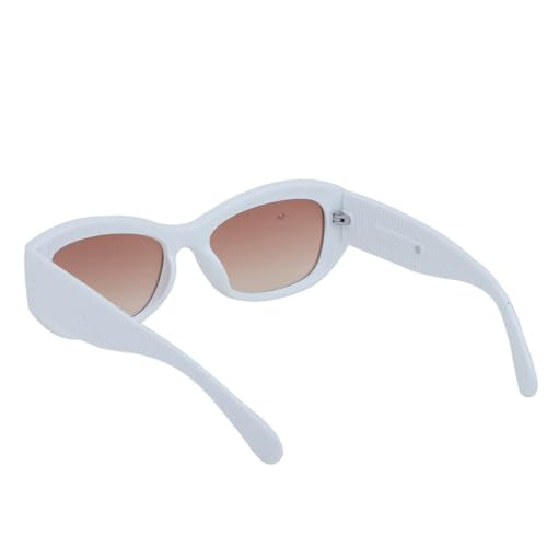 Carlton London White Toned with Polycarbonate UV Protected Lens Rectangle Sunglass for women