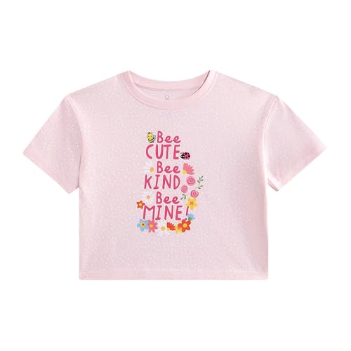 Mothercare Girls Printed Short Sleeves T-Shirt - Pink