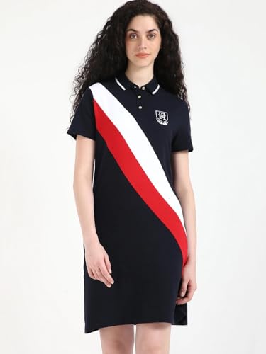 Cotton Polo T-Shirt Collar T-Shirt Dress