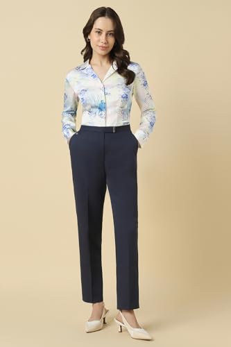 Allen Solly Women White Print Long Sleeves Shirt