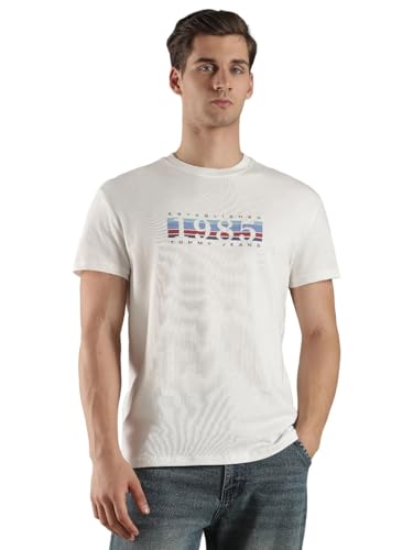 Typographic Regular Fit Cotton T-Shirt White
