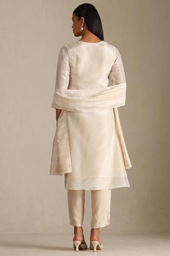 Soch Women's Tissue Kurta Set (EWS5CD21963_Beige