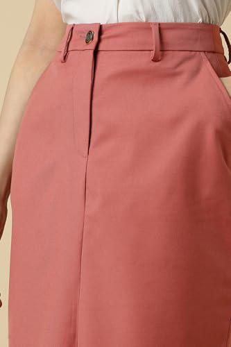 Women Pink Solid Formal Skirt