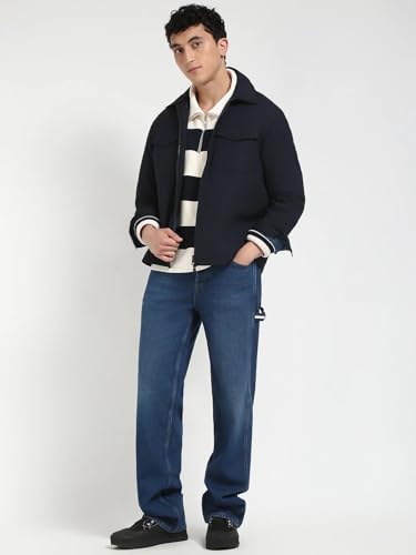 Tommy Hilfiger Men's A-Line Coat (S25HMWT325-M_Desert Sky