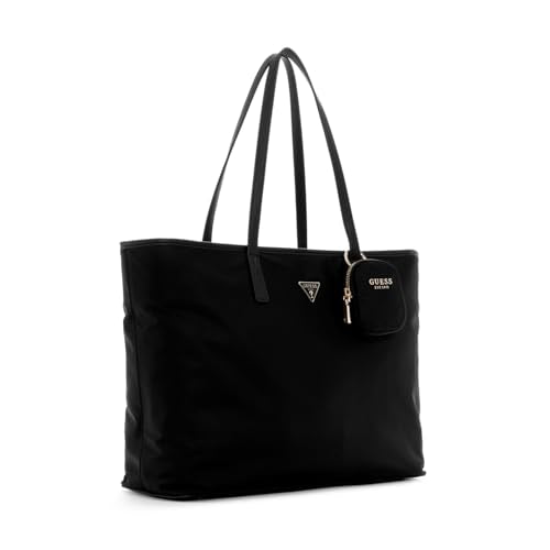 GUESS Black Solid Eco Gemma Large Tech Tote Bag