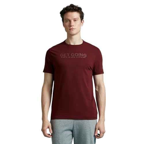 Pepe Jeans Men's Slim Fit T-Shirt (PM509605_Burgundy RED
