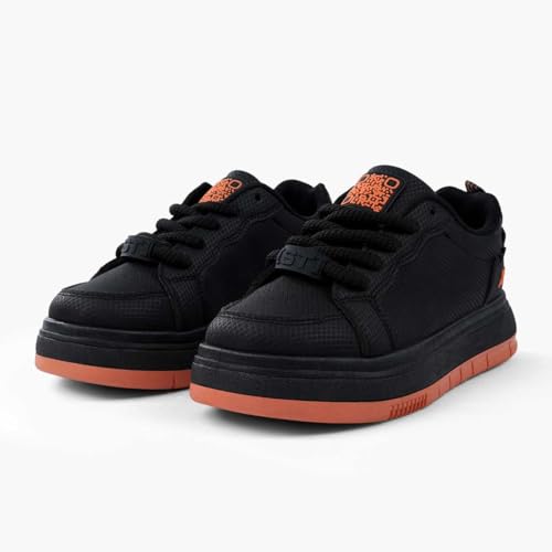 SOLETHREADS Symphony Sneakers for Women | Stylish & Fashionable| Comfortable|Walking Shoes| Lightweight Flexible| Skid-Resistant| Everyday |Casual Shoes for Women|Black|UK 5