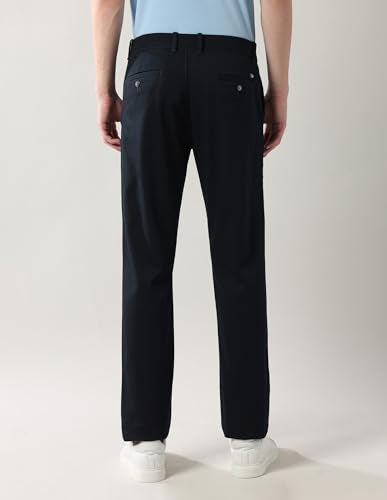 Arrow Sport Men's Textured Autoflex Trousers Navy