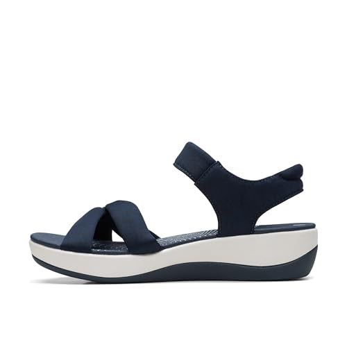 Clarks Women's Ankle Strap Athletic Sandals, Navy Textile, 2.5 UK