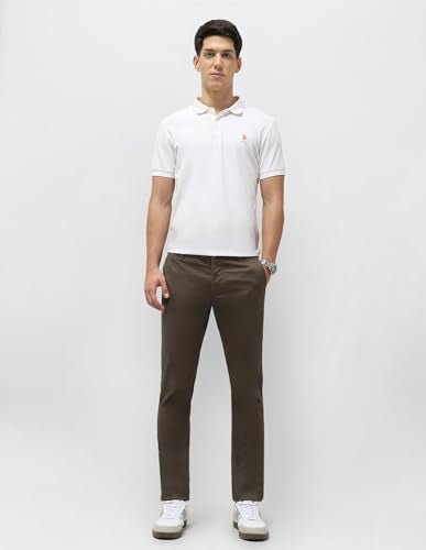 U.S.Polo Association Men's Slim Fit Textured Trousers