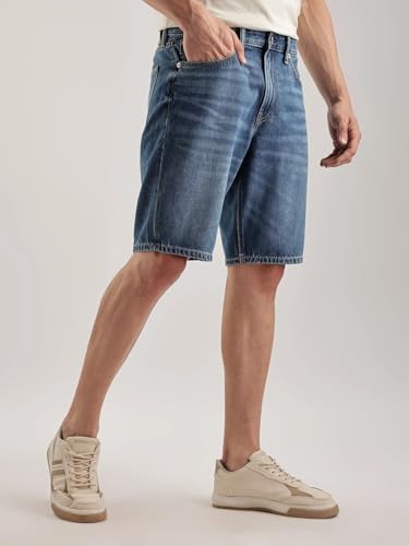 Regular Fit Solid Mid Rise Shorts