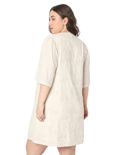 VERO MODA Curve Women's A-Line Beige Dress