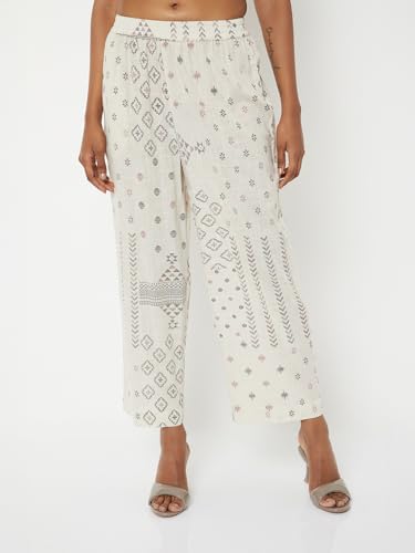 Max Women Printed Straight Kurta Set (White_XXL)