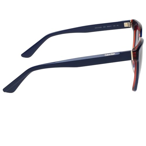 Calvin Klein|Blue Full Frame Square Sunglasses|100% UV Protected (Uv 400) Blue Gradient Faded Lens|Women's|Medium|Ck 21530 438 55 S