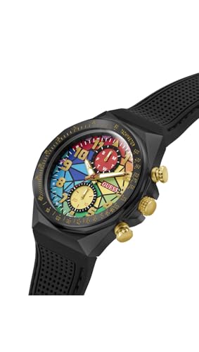 Guess D1 46 mm Rainbow Dial Multi-Function Men Watch- GW0902G3