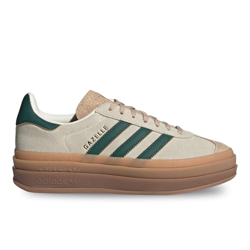 adidas Originals Women Suede Gazelle Bold W Casual Shoe CWHITE/CGREEN/MAGBEI (UK-5)