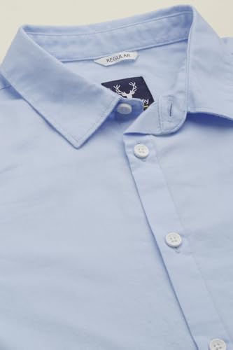 Boys Light Blue Solid Casual Shirt