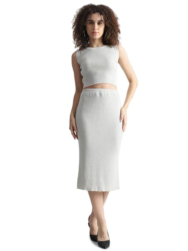 ONLY Cotton Blend Western Skirt White