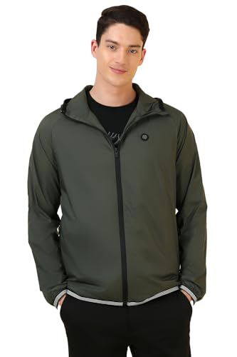 Allen Solly Men's A-Line Coat (ASJKLJBOFV69426_Olive