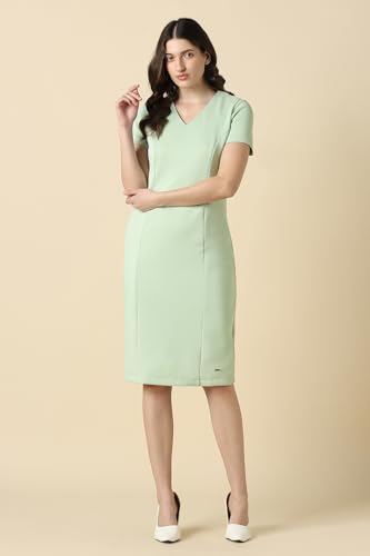 Women Light Green Solid Formal Dress