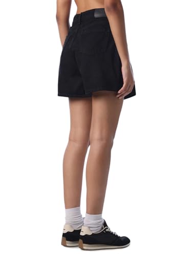 ONLY Women's Solid Regular Fit Black Skorts
