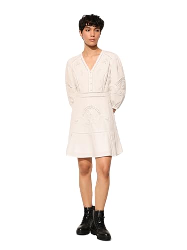 ONLY Women Fit and Flare White Dress