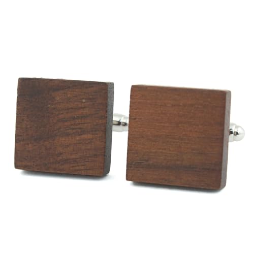 Peluche Natural Walnut Wooden Cufflinks for Men