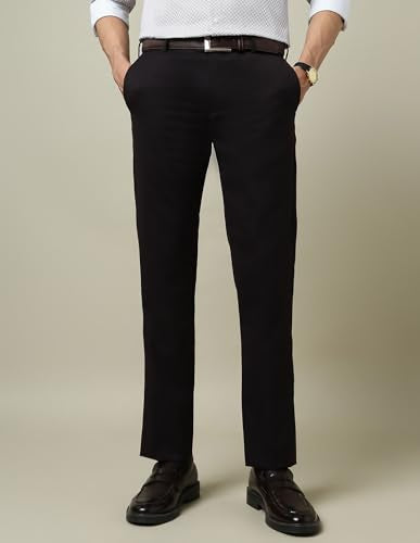 Arrow Men's Heathered Dobby 1851 Trousers (ARAKTR2145_Brown_40)