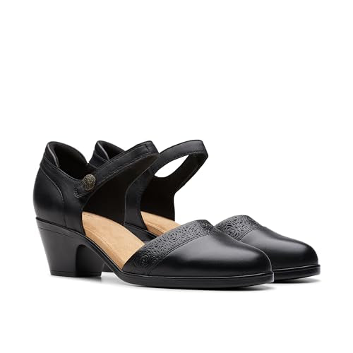 Clarks Womens Emily 2 Ketra, Black Leather, 4 UK