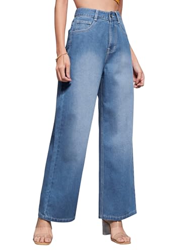 Miss Chase Women's Skinny Fit High Rise Regular Length Stretchable Denim Jeans (MCSS25DEN66-72-553-36, Yonder Blue, 36)