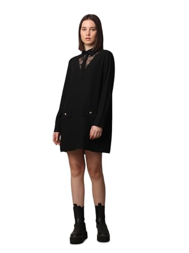 ONLY Women Solid Regular Fit Casual Black Shirt Dress