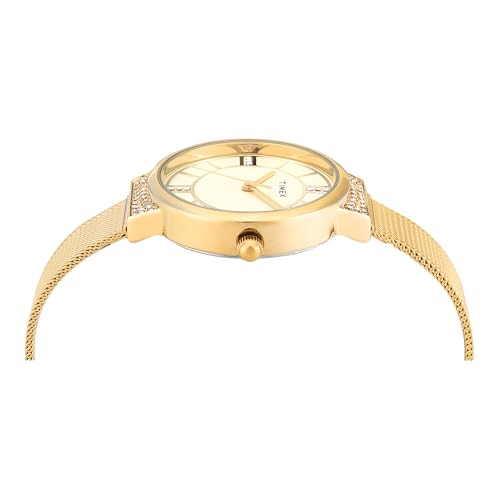 TIMEX Champagne Round Dial Analog Women's Watch - TWEL22401