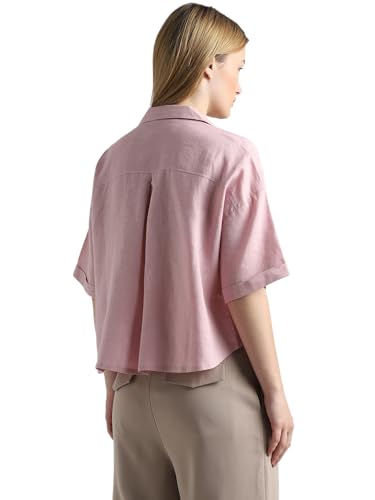 ONLY Pink Linen Short Sleeves Shirt