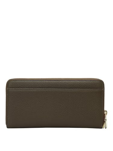 Da Milano Genuine Leather Brown Zip Around Women Wallet (10214)