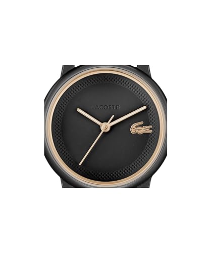 Lacoste Lacoste.12.12 Swift Qtz Basic Black Round Dial Women's Watch|Leather Material|Multi Color Band - 2001436
