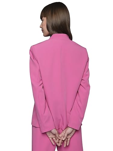 VERO MODA Women Solid Polyester Blend Pink Blazer