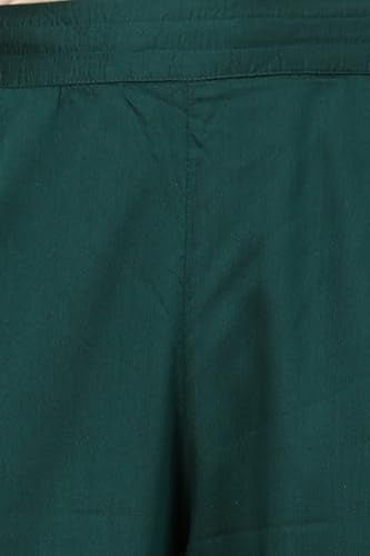 W for Woman Pink Ankle Length Straight Pants with Embellished Hemline (Size: M)-24AUW62926-222627