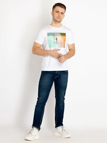 Status Quo Mens Straight Slim Fit Mid Rise Denim