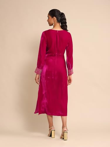 Ritu Kumar Fuschia Solid Dress
