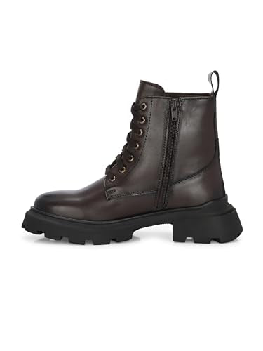 Delize Brown Lightweight Women derby ankle boots with track outsole 67304-37