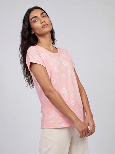 Max Women Embroidered T-Shirt (Pink_XXL)