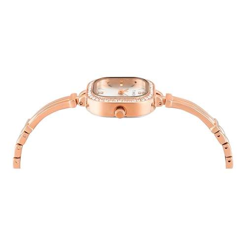 TIMEX Silver-Tone Square Dial Analog Women's Watch - TWEL22901