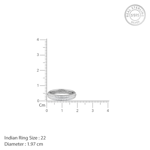 GIVA 925 Silver Bold Fate Ring For Him, Fixed Size, Indian -22 | Gifts for Men and Boys | With Certificate of Authenticity and 925 Stamp | 6 Months Warranty