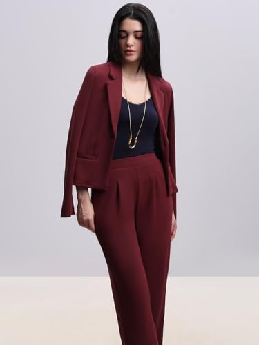 VERO MODA Womens Solid Single Breasted Blazer