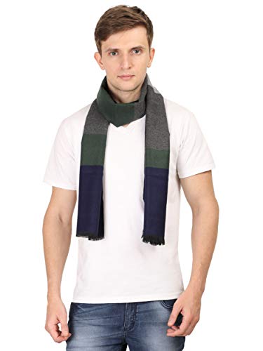 FabSeasons Men's Casual Checkered Acrylic Woolen Muffler, Scarf & Stole for Winter, Size 30 * 180 cms